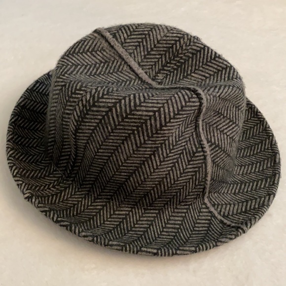 Goorin Bros | Wool Blend Herringbone Fedora Unstructured Hat Grey/Gray (M 7 1/8) - Picture 3 of 12